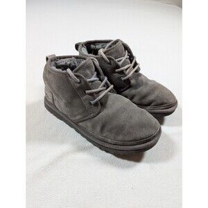 UGG Men's 7 Neumel Suede Shearling Lined Lace Up Ankle Chukka Boots Gray 3236
